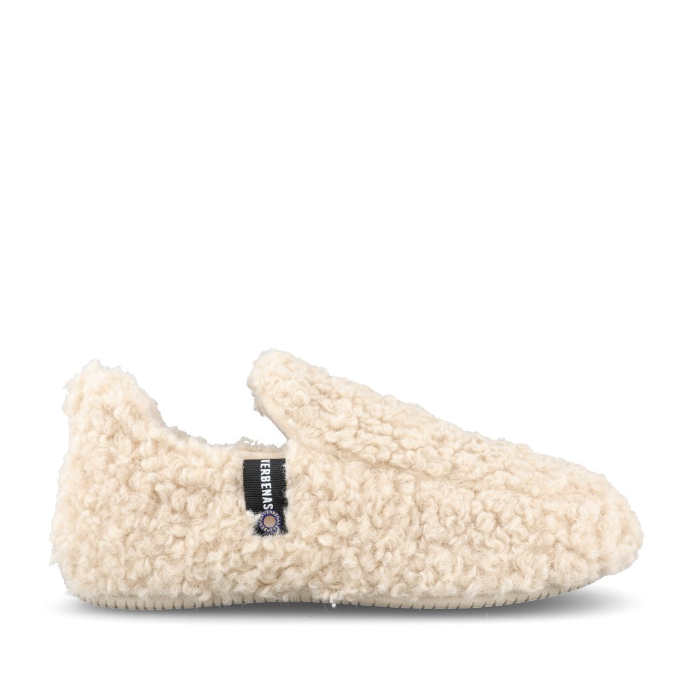 Ladies Yuk Curly Slipper In Beige