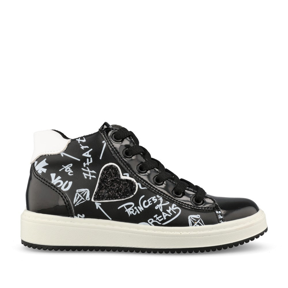 Girls 88740 Laced Ankle Boot In Black