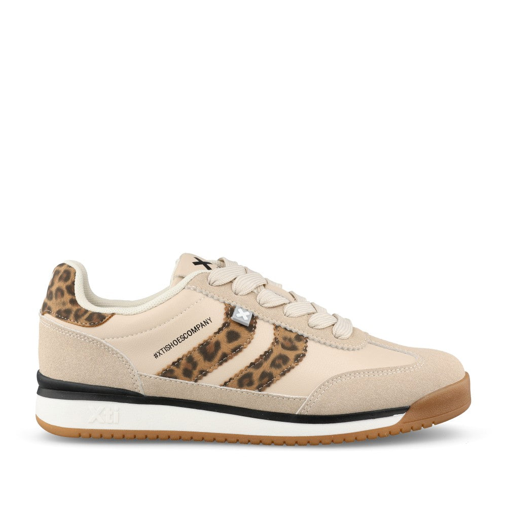 Ladies 144587 Laced Trainer In Leopard