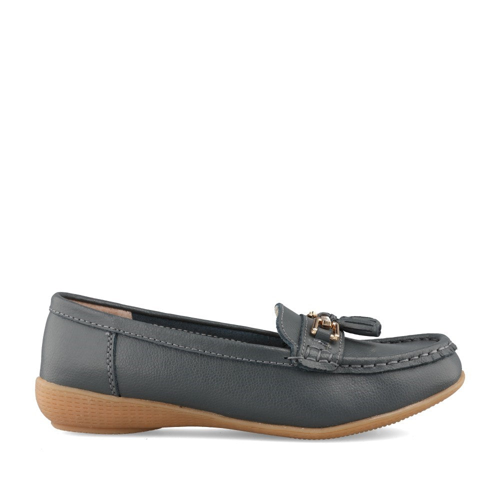 Ladies Nautical Slip-on Shoe In Slate