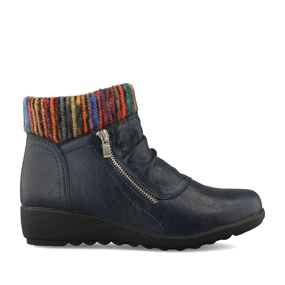 Ladies Abigail Ankle Boot In Navy
