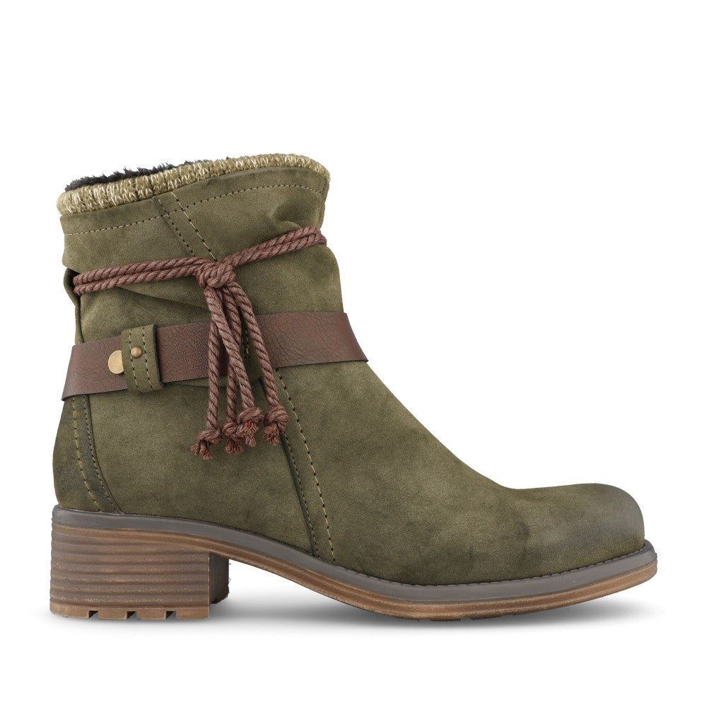 Ladies Stockholm Ankle Boot In Khaki