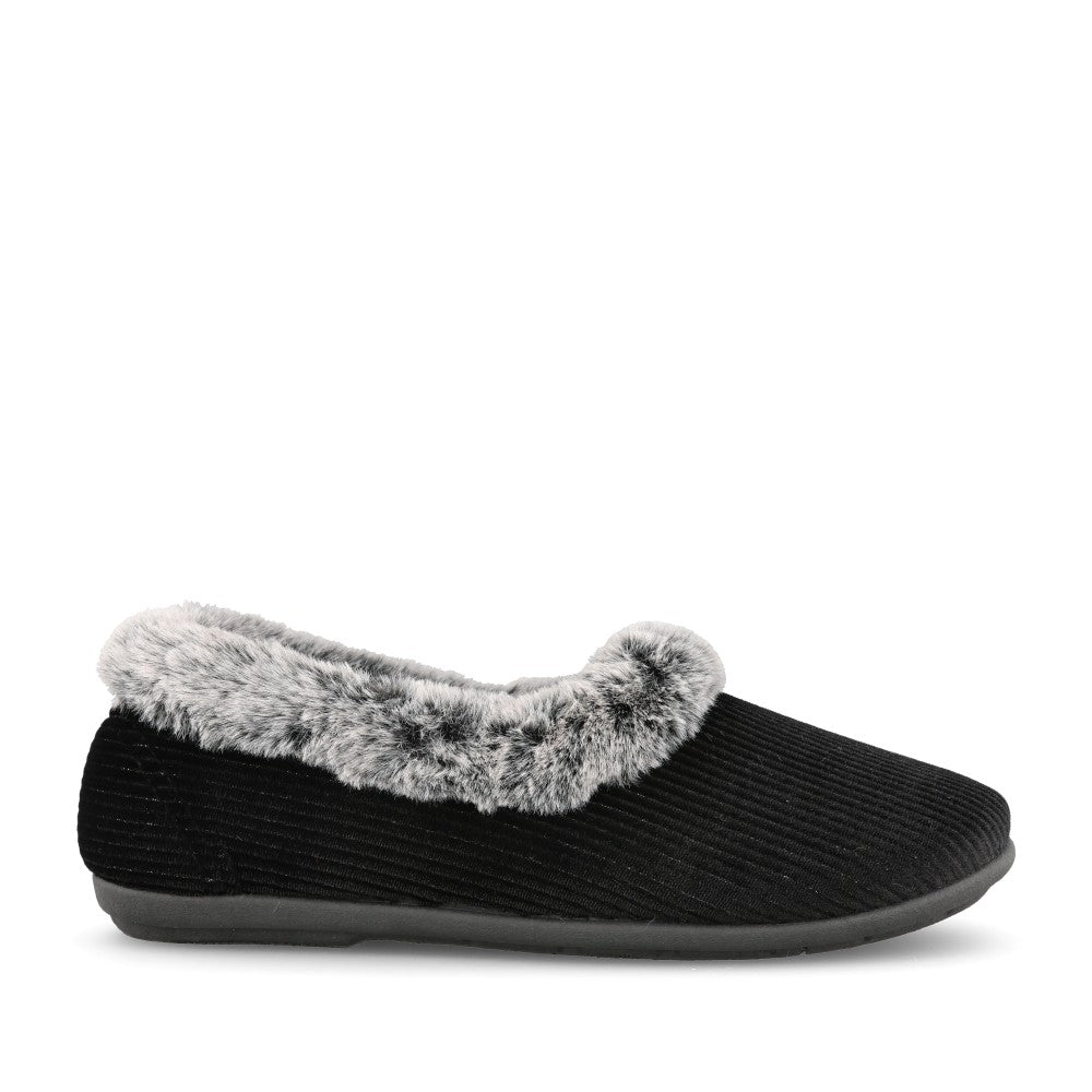 Ladies Shae 3498 Extra Wide Slipper In Black