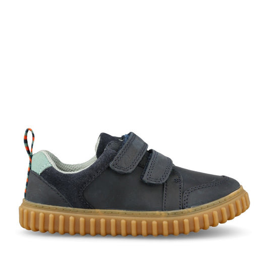 Boys Cove Pop T Navy Leather Shoe In Kids F Fit