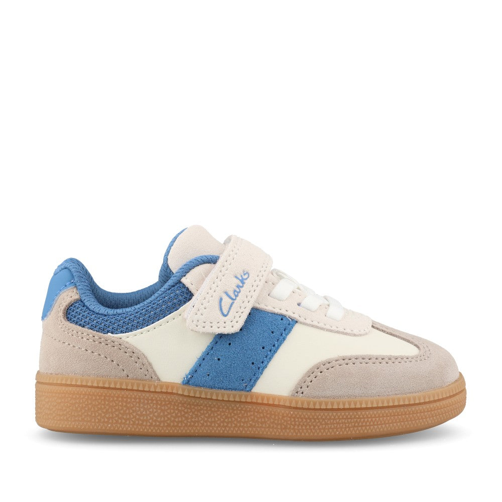 Boys Cypress Step K White & Blue Trainer In Kids G Fit