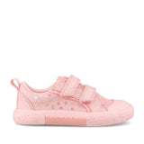 Girls Foxing Gleam T Pink Canvas Shoe In Kids G Fit