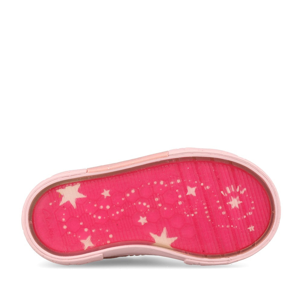 Girls Foxing Gleam T Pink Canvas Shoe In Kids G Fit