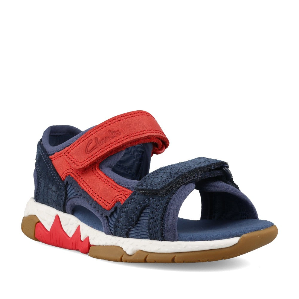 Boys Spiney Spirit K Navy & Red Sandal In Kids G Fit