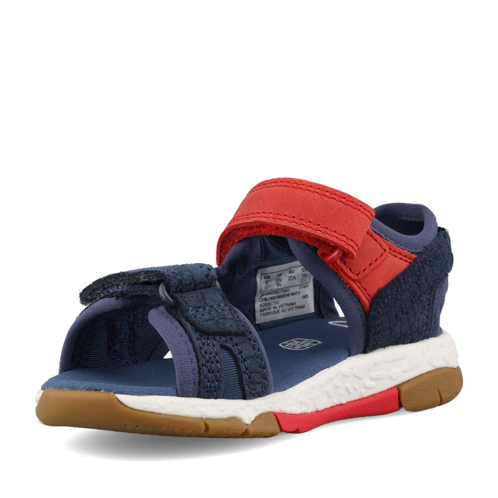 Boys Spiney Spirit K Navy & Red Sandal In Kids G Fit