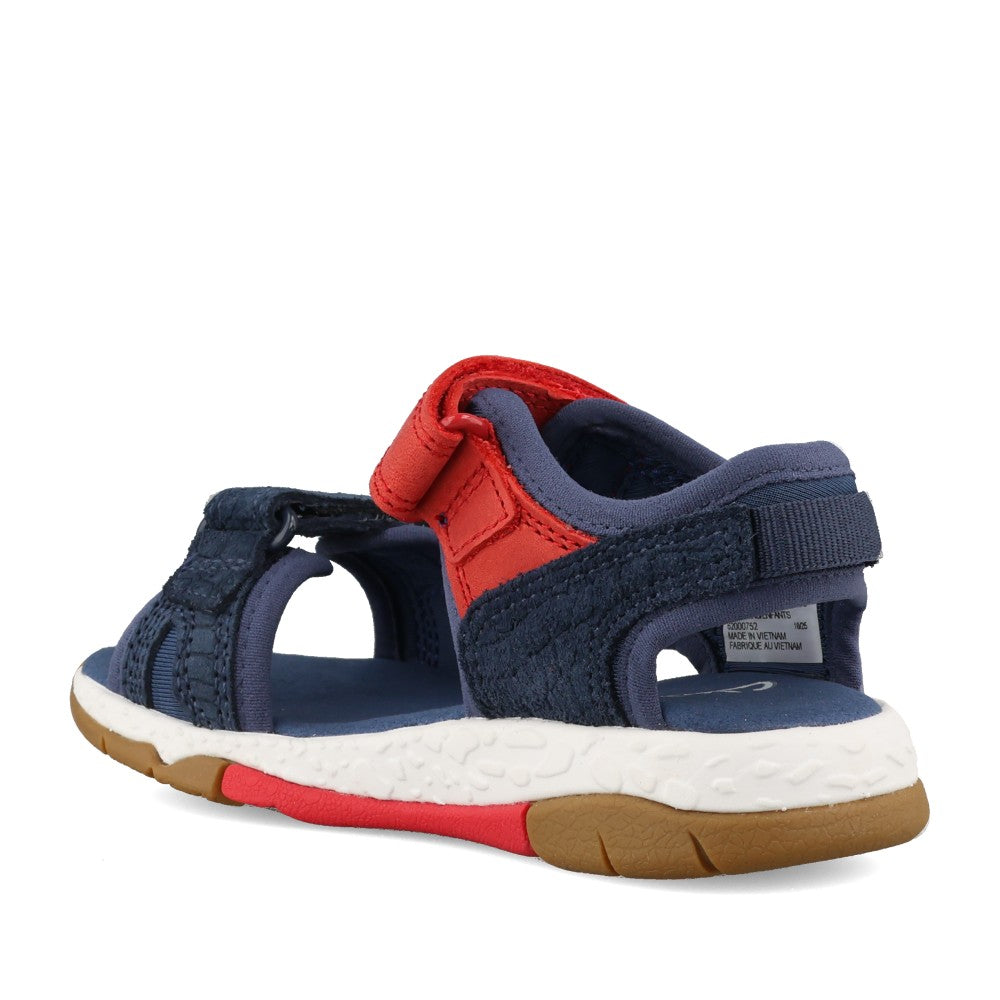 Boys Spiney Spirit K Navy & Red Sandal In Kids G Fit