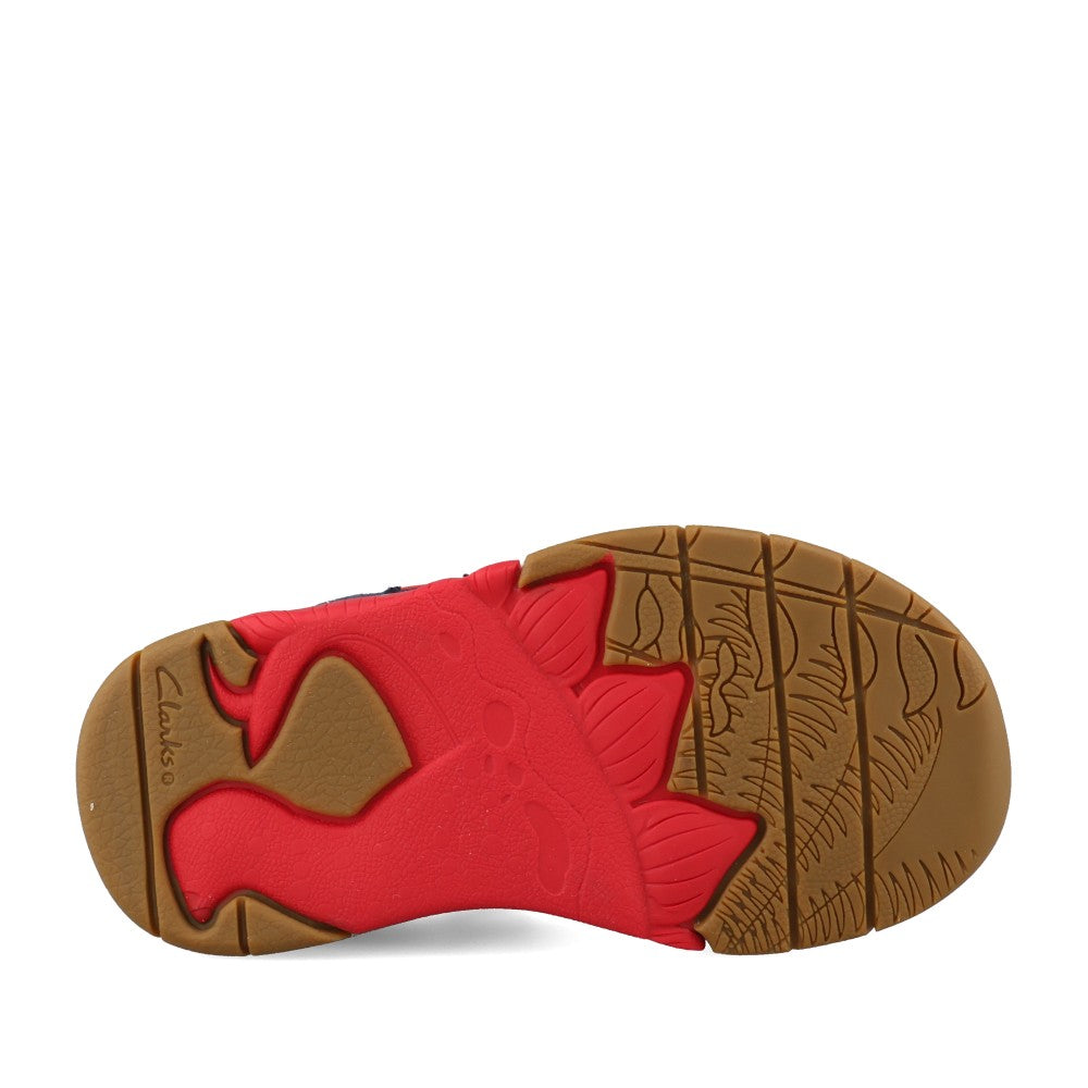 Boys Spiney Spirit K Navy & Red Sandal In Kids G Fit