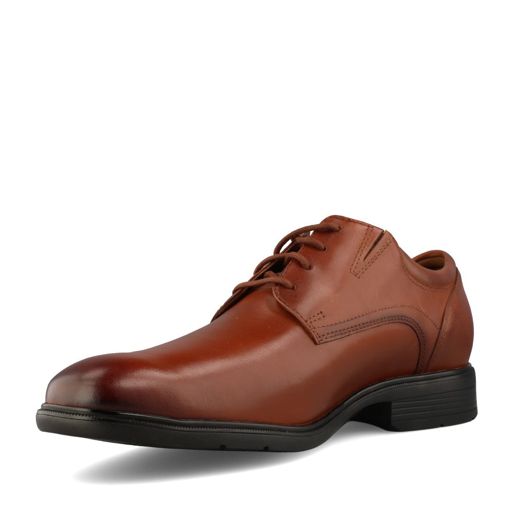 Mens Steadwell Lace Leather G-fit Shoe In Dark Tan