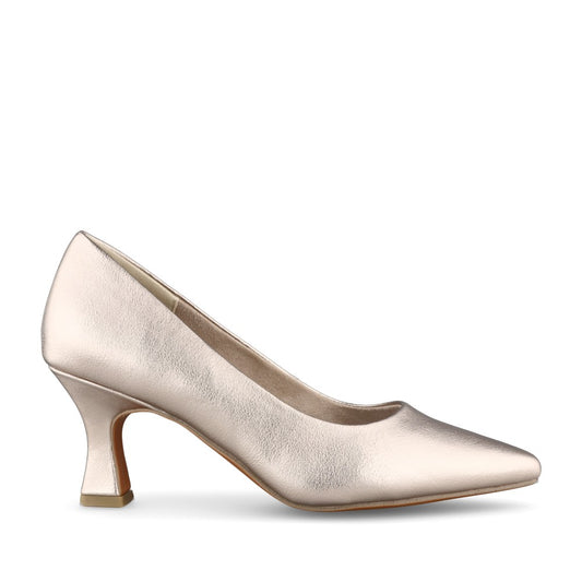 Ladies 2-22420 Medium Heel Court Shoe In Platinum