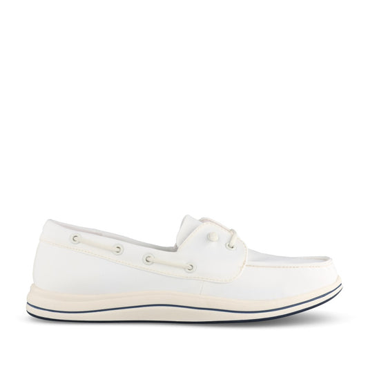 Ladies Brinkley Edge D-fit Boat Shoe In White