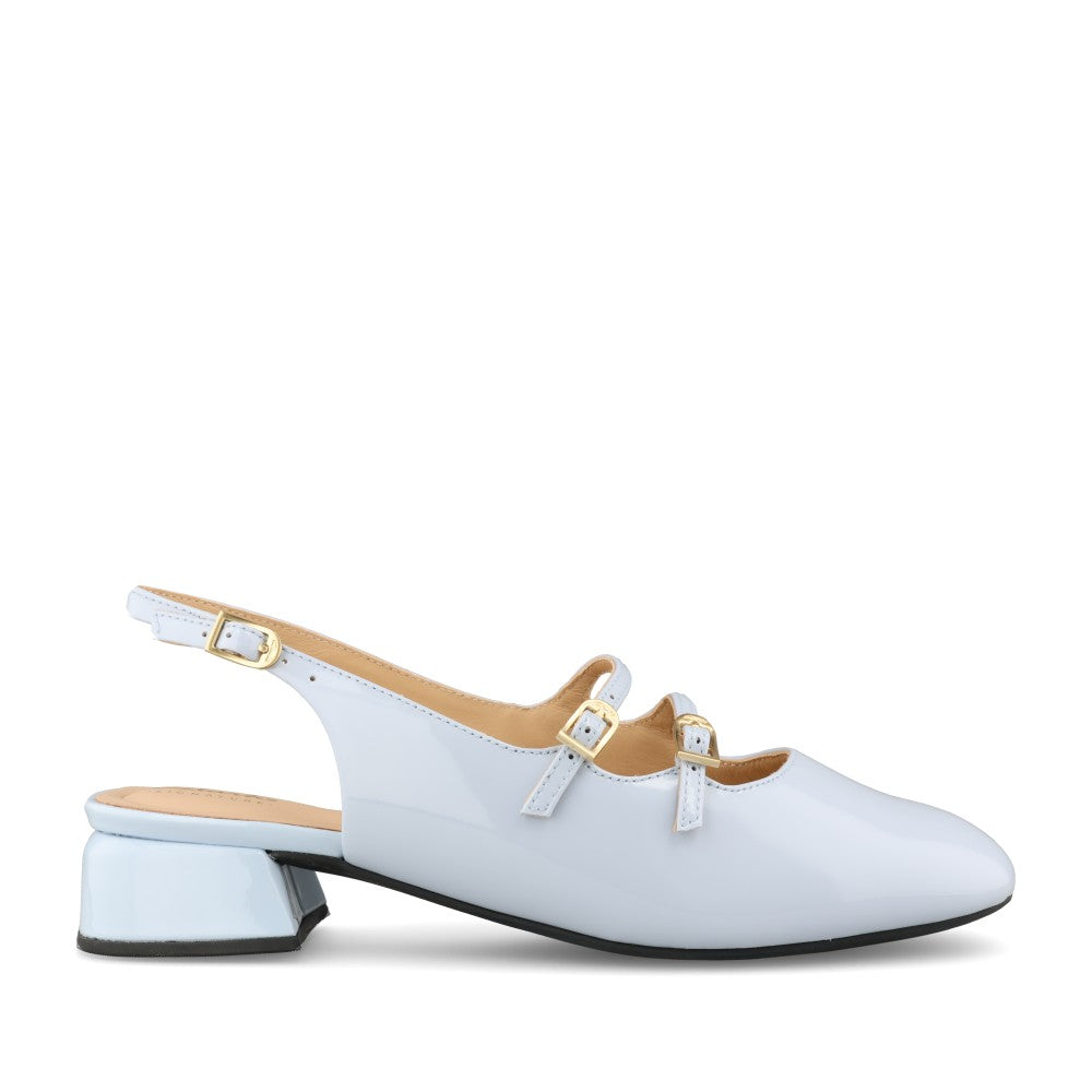 Ladies Daiss30 Dazz D-fit Low Heel Shoe In Light Blue