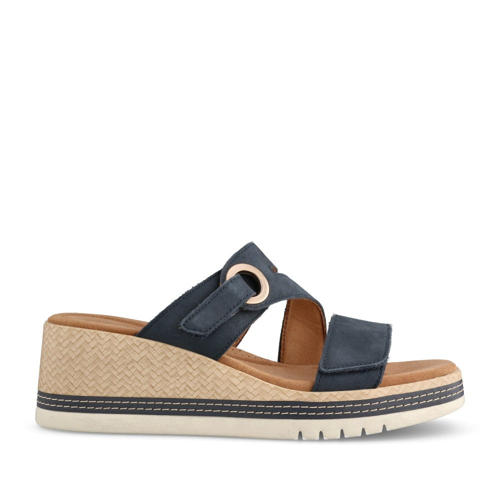 Ladies Kidiki Cove D-fit Nubuck Sandal In Navy