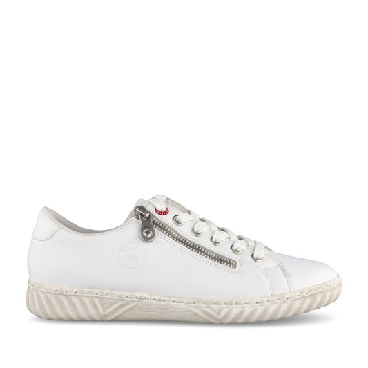Ladies N0900 Laced Trainer In White