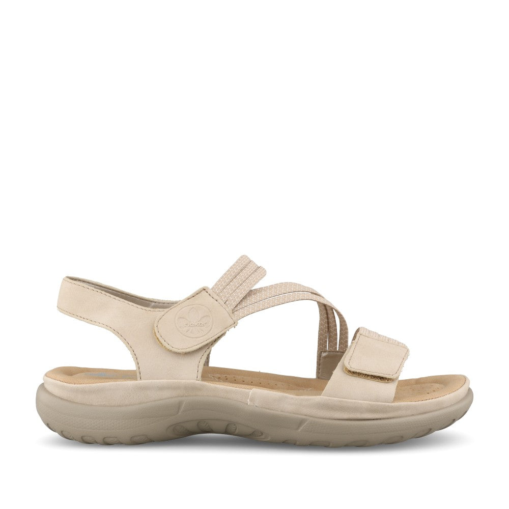 Ladies 64870 Velcro Sandal In Beige