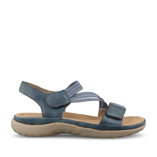 Ladies 64870 Velcro Sandal In Blue Jean