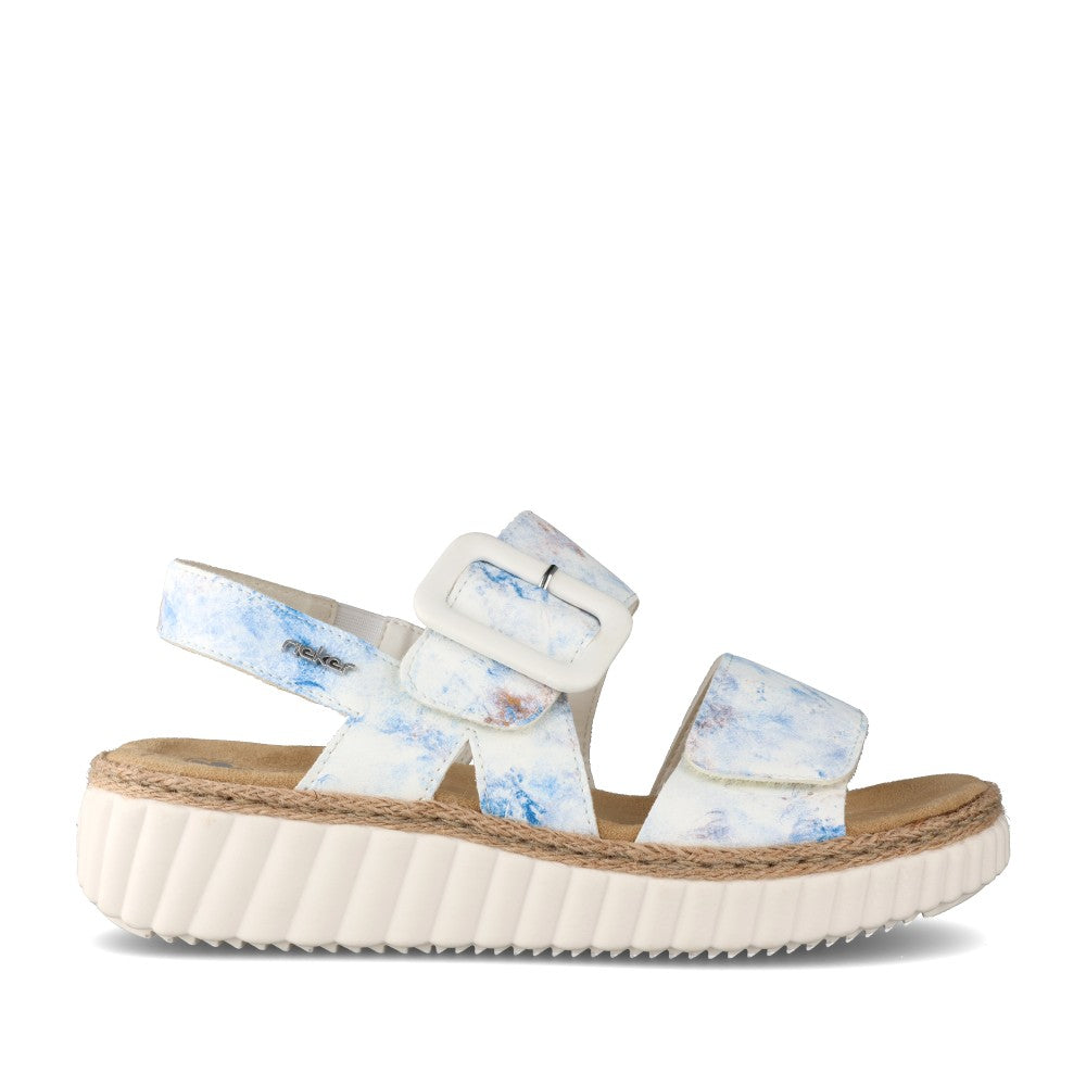 Ladies 69260 Wedge Sandal In Sky Blue