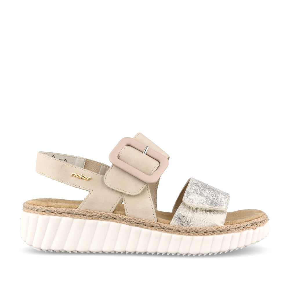 Ladies 62960 Wedge Sandal In Beige