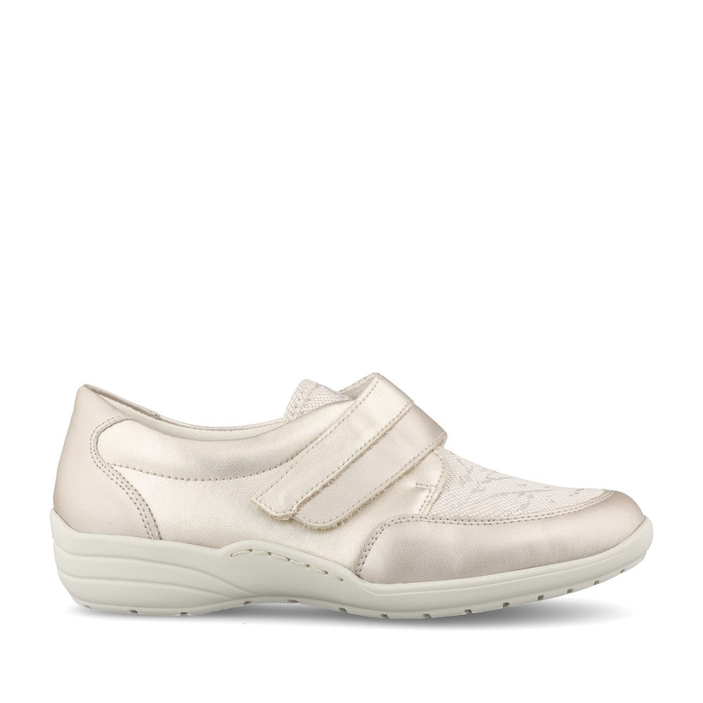 Ladies R7600 Velcro Shoe In Metallic