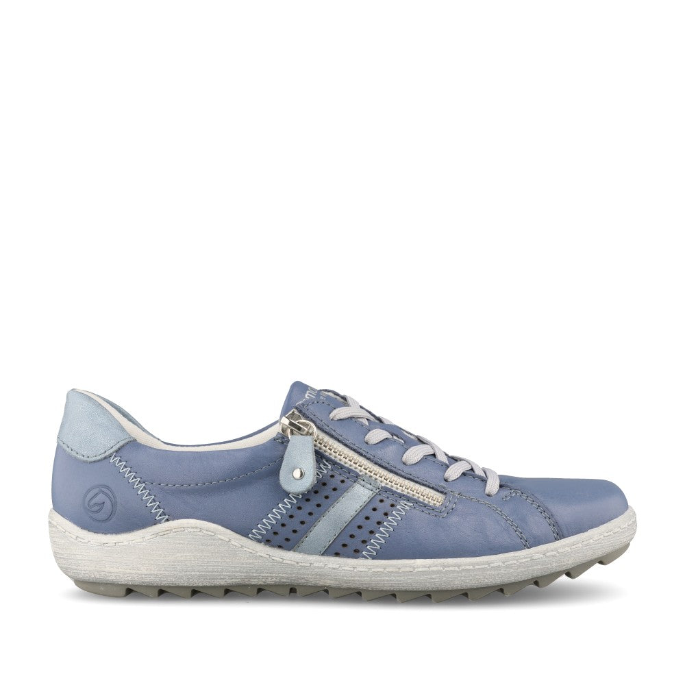 Ladies R1432 Laced Trainer In Blue