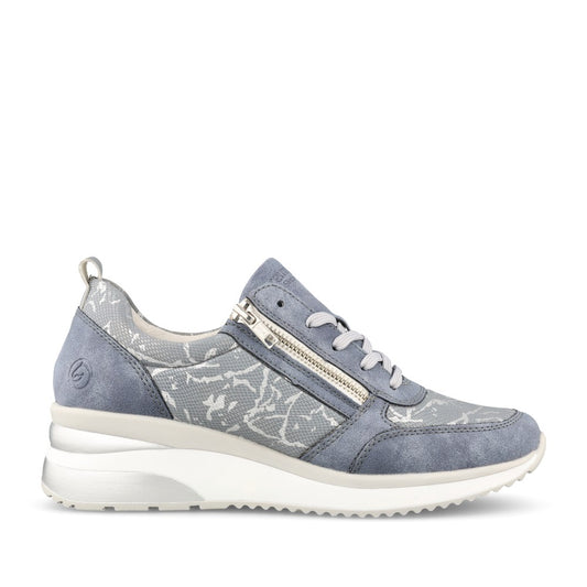 Ladies D2401 Wedge Shoe In Blue