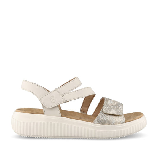 Ladies D3l51 Velcro Sandal In Beige
