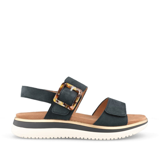 Ladies D1j62 Velcro Sandal In Navy