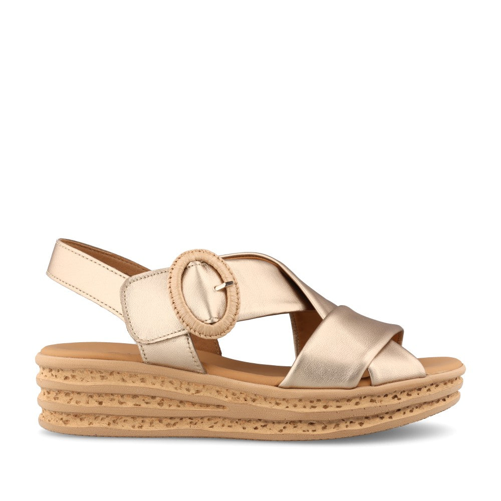 Ladies 84.556 Auckland Wedge Sandal In Metallic