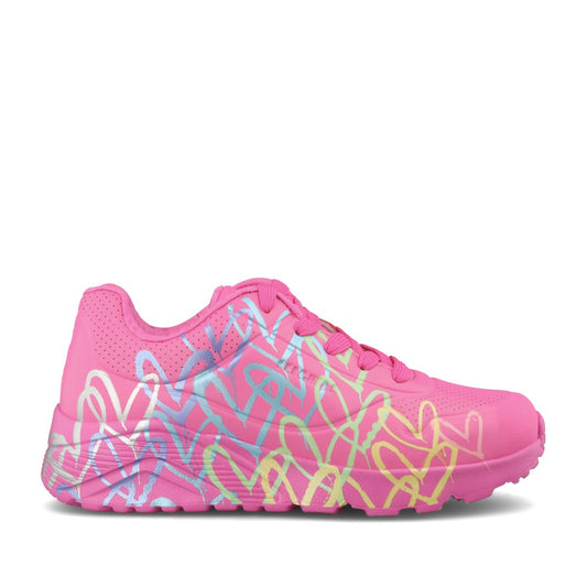 Girls 314098l Uno Lite Metallic Trainer In Hot Pink