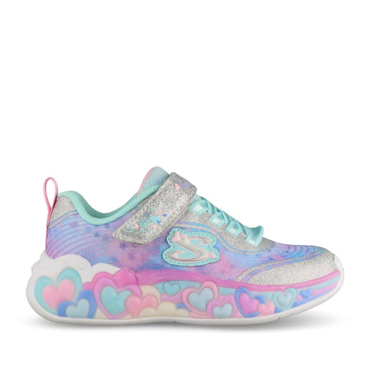 Girls 302696l Eternal Heart Lights Trainer In Silver