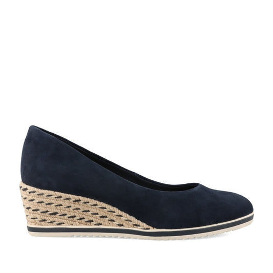 Ladies 1-22303 Wedge Shoe In Navy