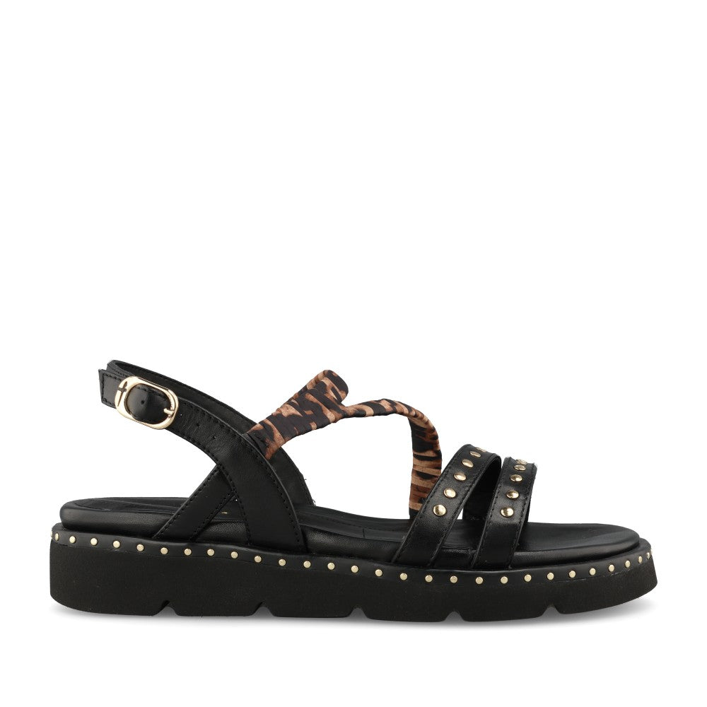 Ladies 1-28227 Strap Sandal In Black
