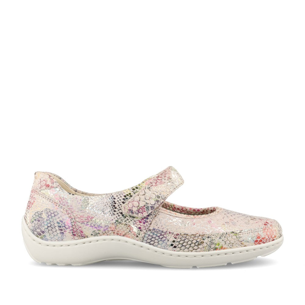 Ladies 496h33 Henni H-fit Shoe In Rose Multi