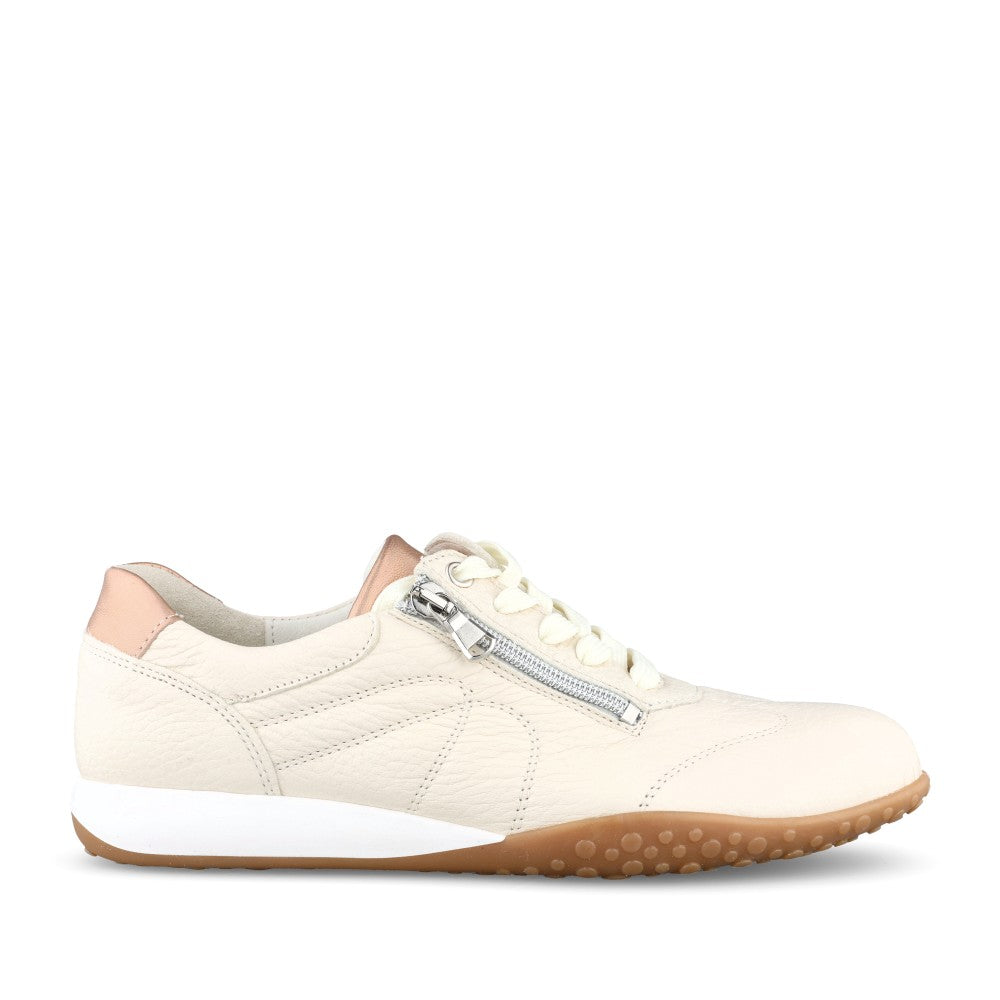 Ladies Poppy 978002 Pearl H-fit Trainer In Pearl
