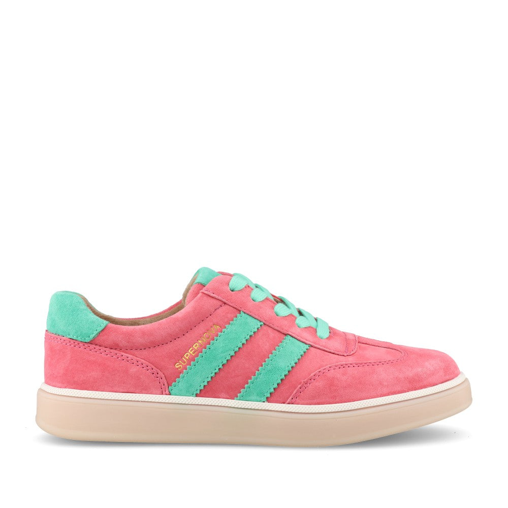 Ladies Seventy Five Laced Trainer In Pink