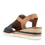 Ladies 112003 Wedge Sandal In Navy