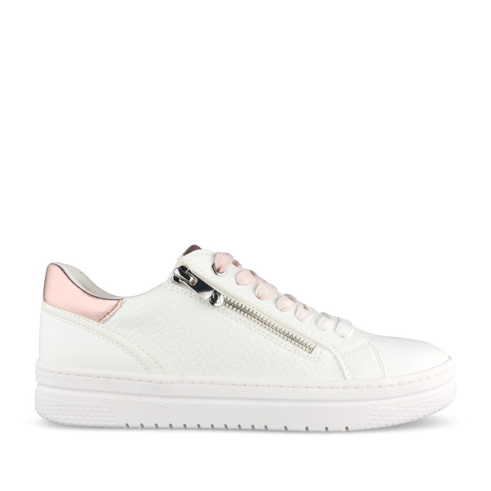 Ladies 2-23718 Laced Trainer In White