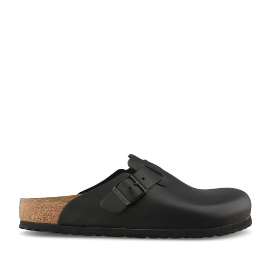 Mens 60191 Boston Natural Leather Clog In Black