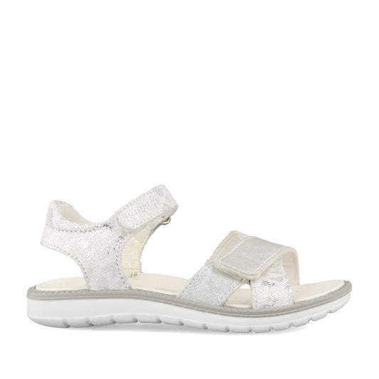 Girls 13853 Velcro Sandal In Silver