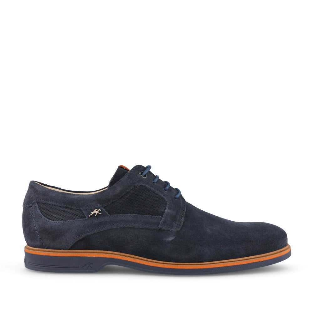 Mens F1744 Tristan Suede Laced Shoe In Navy
