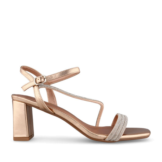 Ladies Willowdale Medium Heel Sandal In Rose Gold