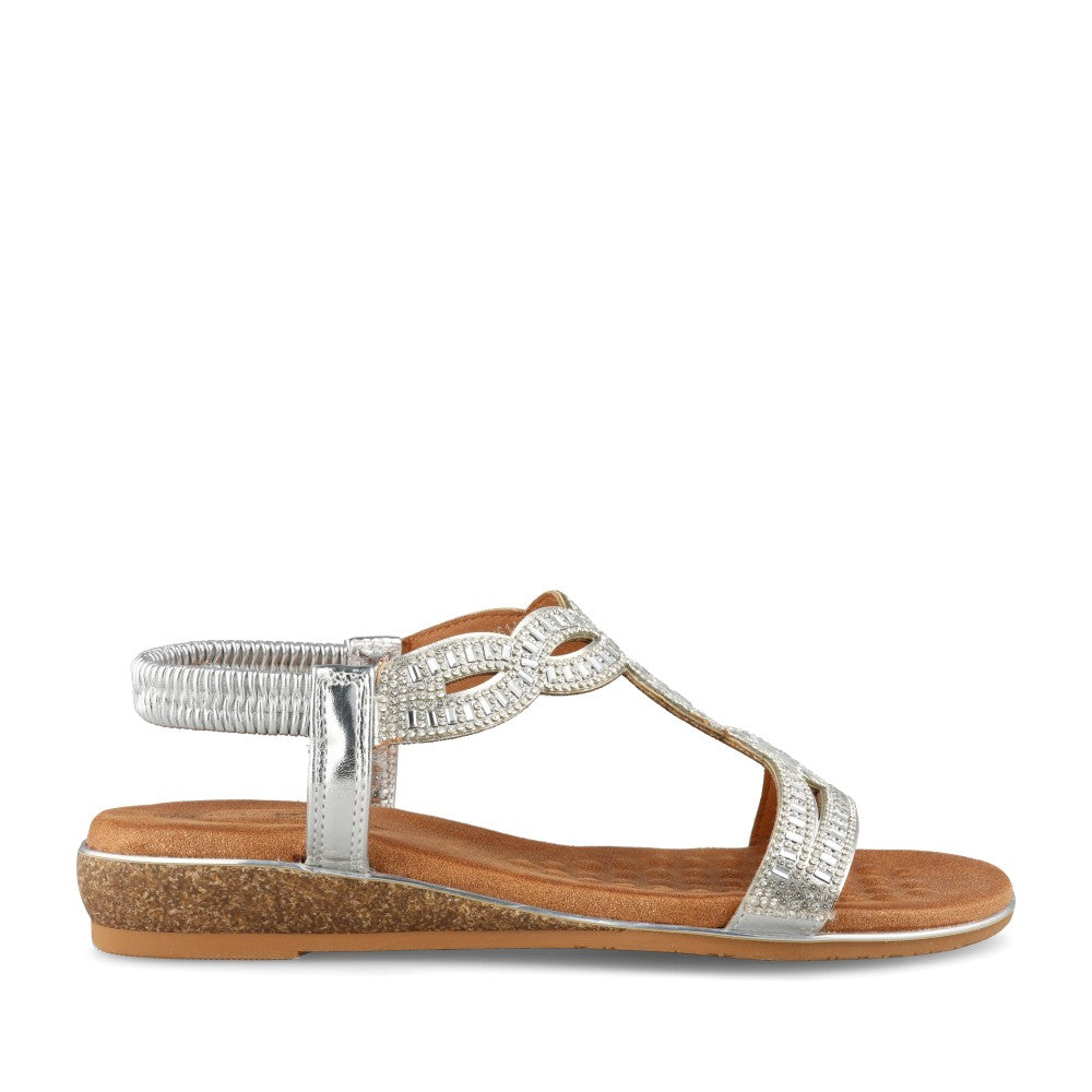 Ladies Jordan Jlh614 E-fit Sandal In Silver