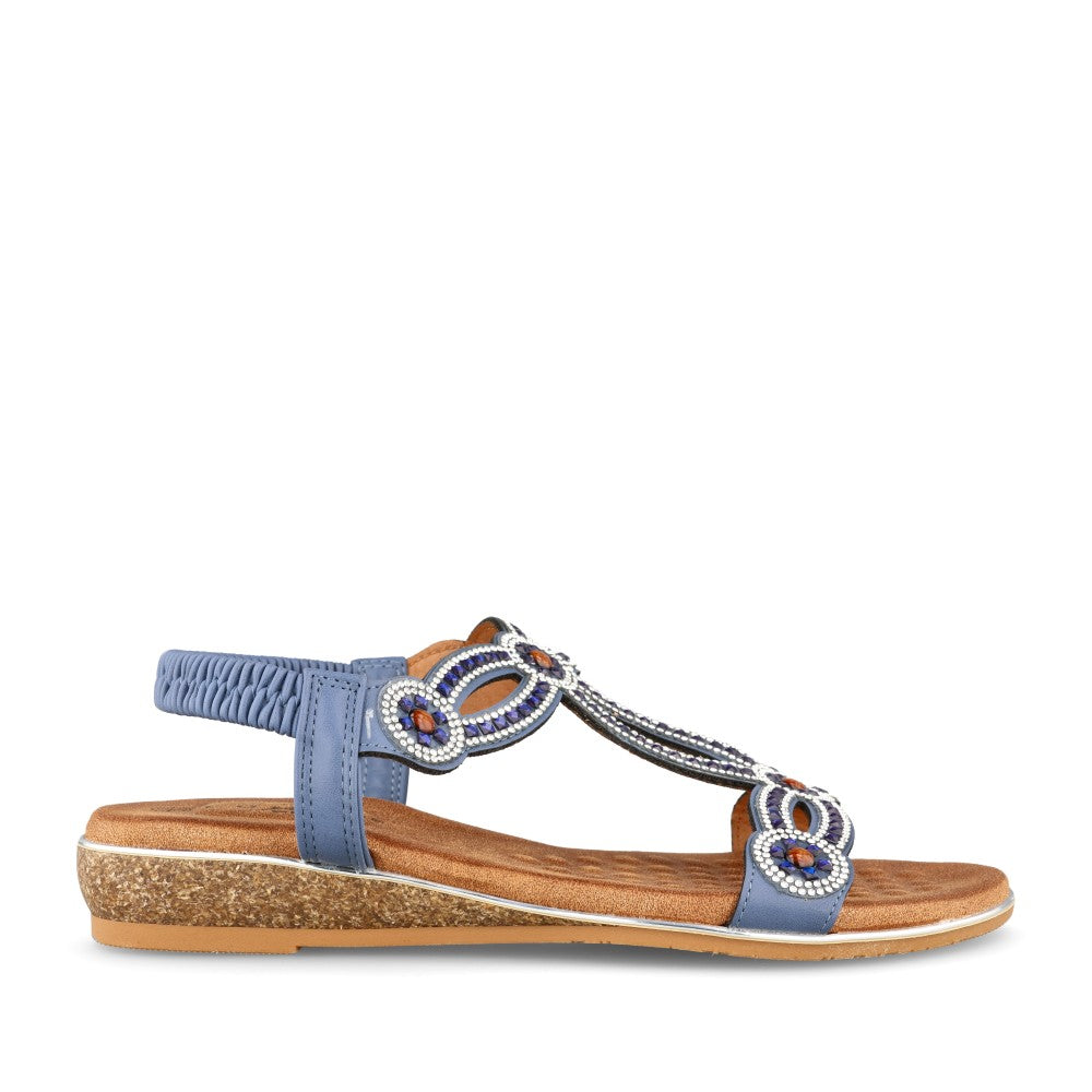 Ladies Jlh616 Indigo E-fit Sandal In Blue