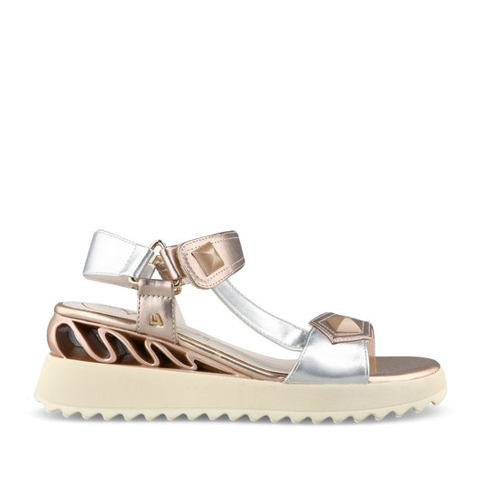 Ladies Better Alone Wedge Sandal In Rose Gold