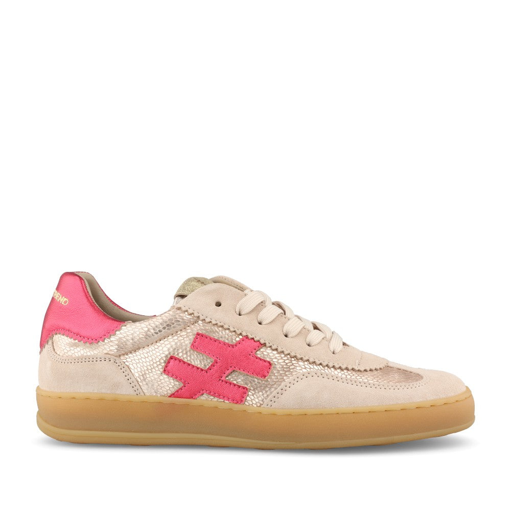 Ladies A032 C1e2 Iconic Ii Laced Trainer In Rose Multi