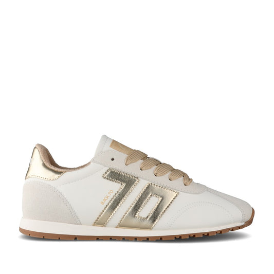 Ladies Asian G206-02 Laced Trainer In Gold
