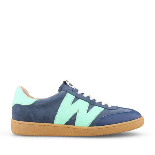 Ladies Ap-2001 Laced Trainer In Blue